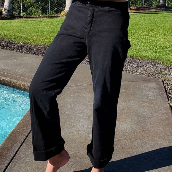 NYDJ black boots cut jeans sz 12 mid rise waist - Picture 7 of 12